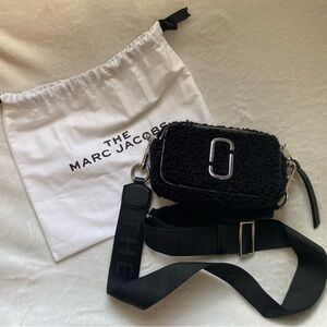 Marc Jacobs Black Sherpa camera crossbody  Bag